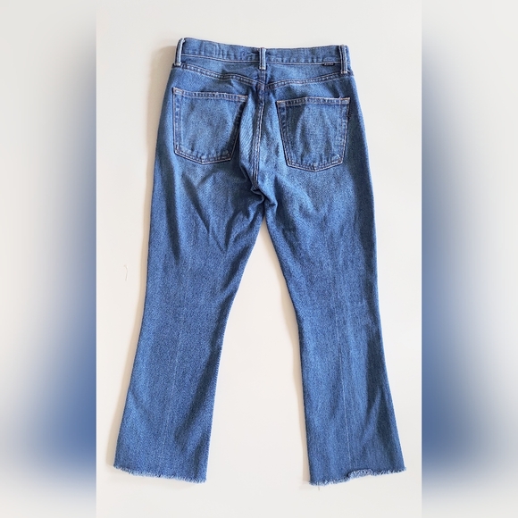 NOEND Denim Womens Size 26 Kick Flare Distressed Hem Jeans Medium Wash - Picture 4 of 9